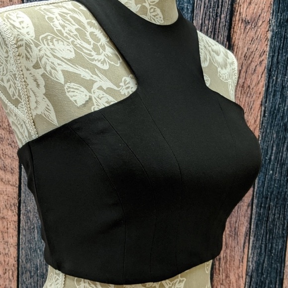 Black crop top | Blondie Nites by Stacy Sklar - Picture 1 of 7